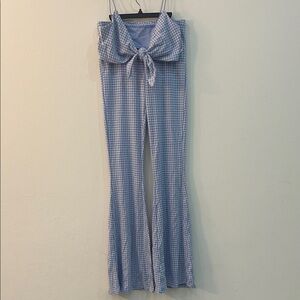 Blue Gingham Women's Jumpsuit